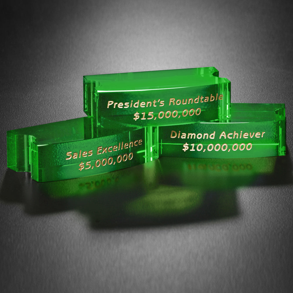 Goal-Setter Block - Green — 3" W x 3/4" H