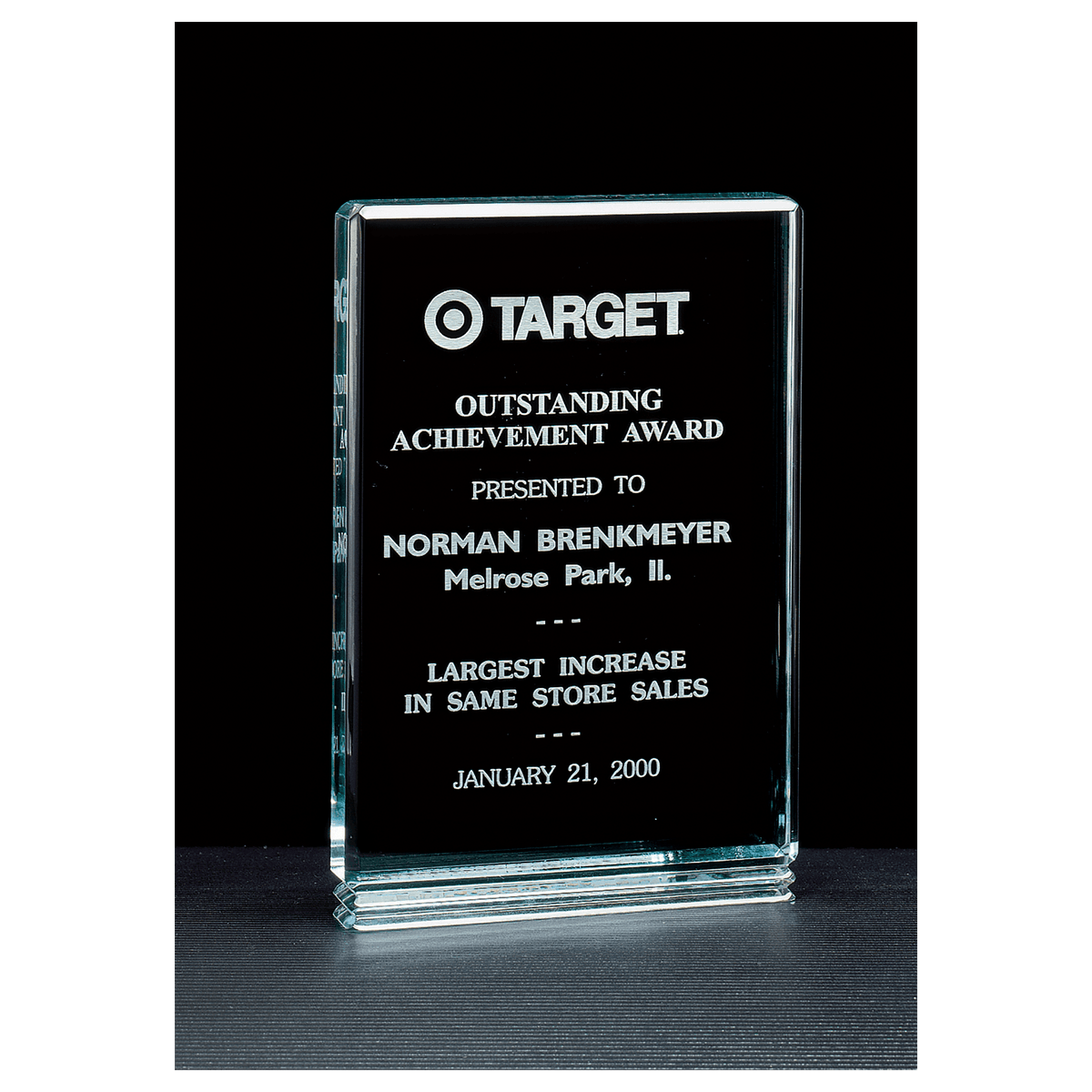 Classic Series Jade Acrylic Freestanding Award