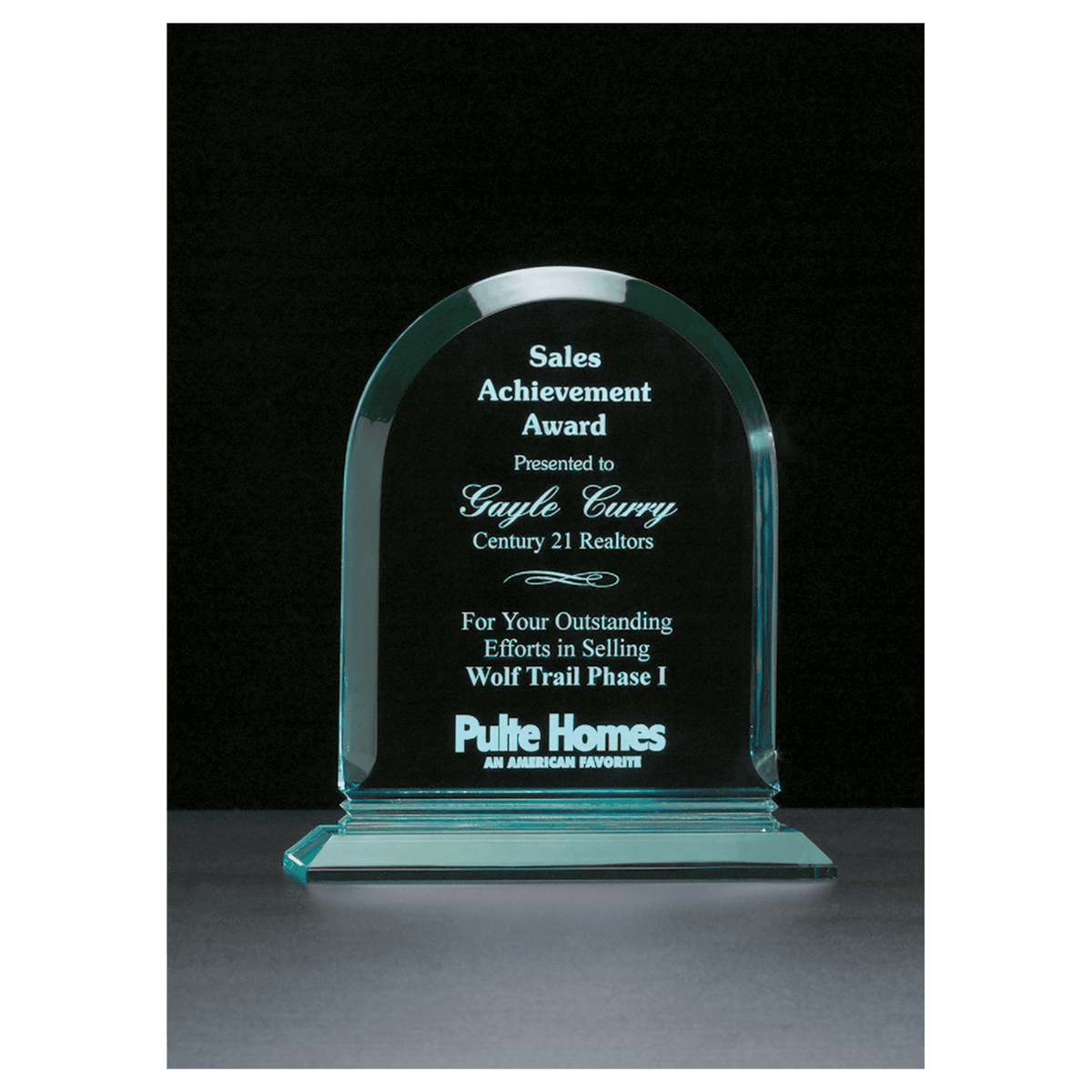 Arch Series Jade Acrylic Award