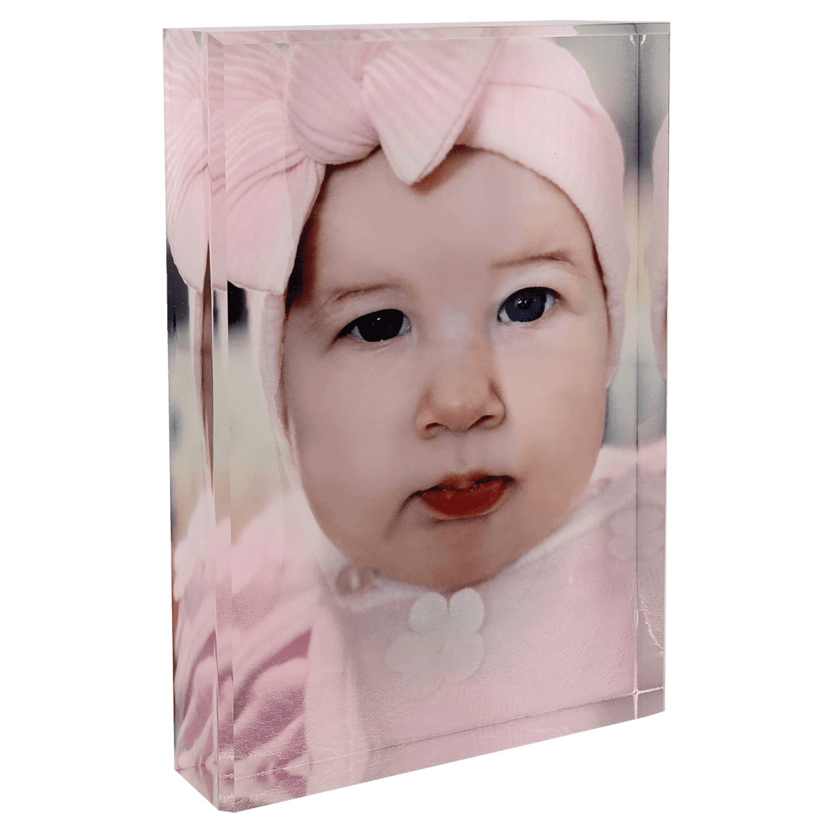 5" x 7" Clear Freestanding Sublimatable Acrylic with White Backing