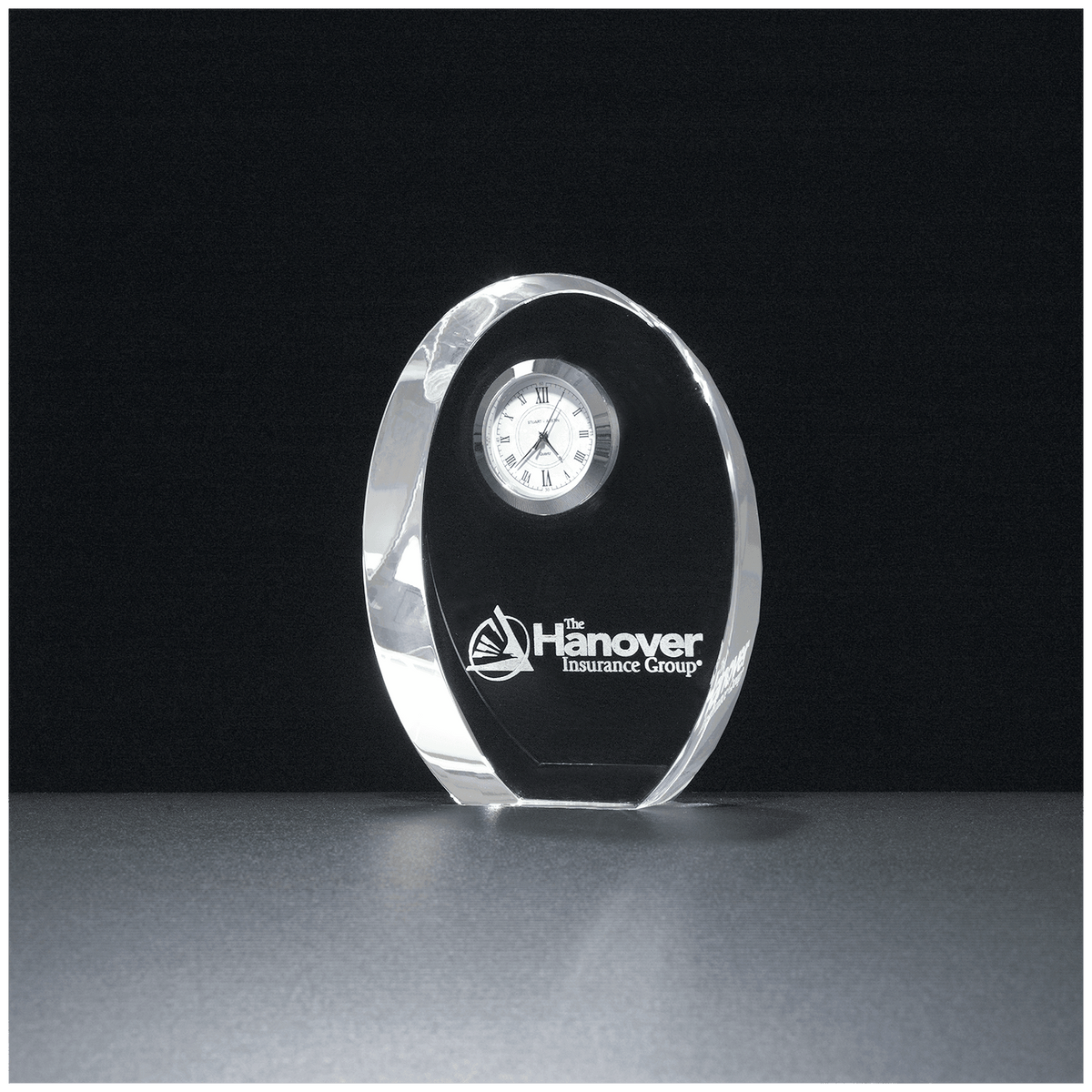 3 7/8" x 4 7/8" Crystal Clock