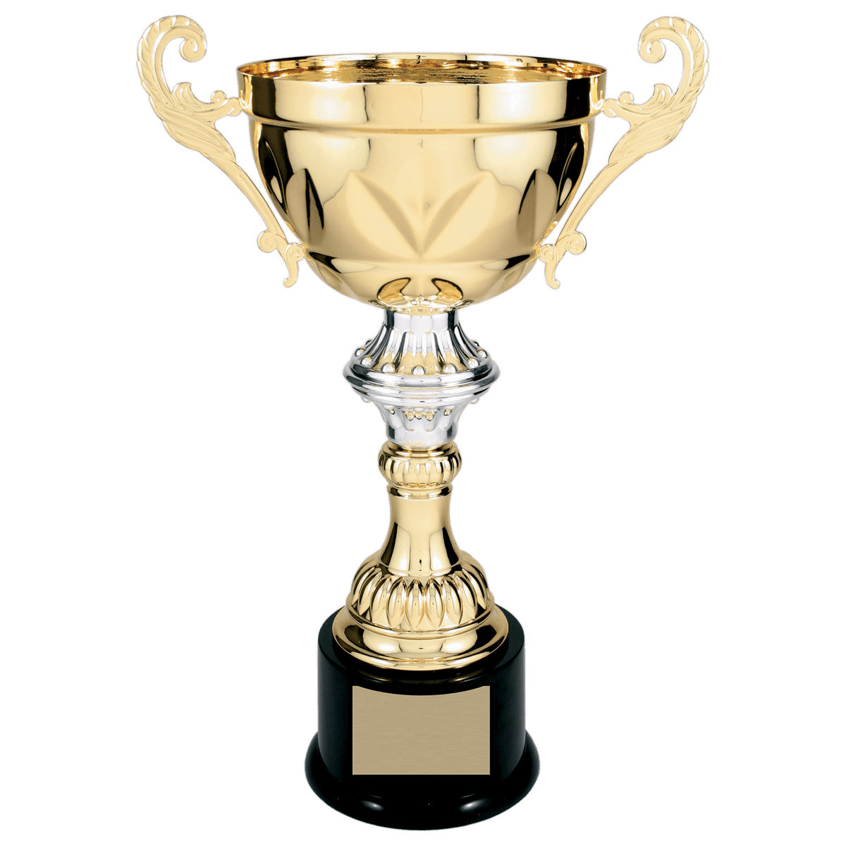 14 1/2" Gold Completed Metal Cup Trophy on Plastic Base