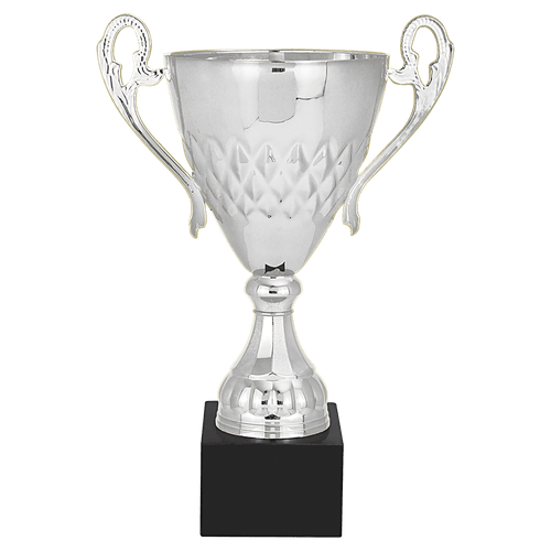 Silver Completed Metal Cup with Black Marble Base