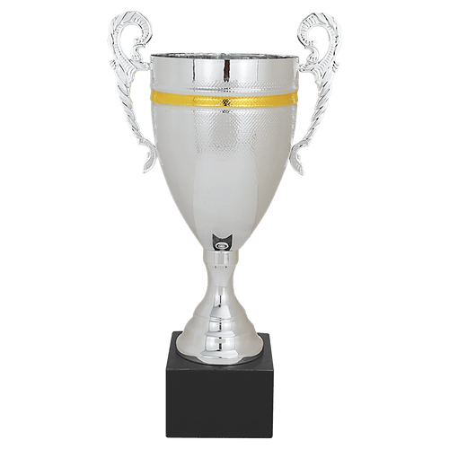 Silver/Gold Completed Metal Cup with Black Marble Base