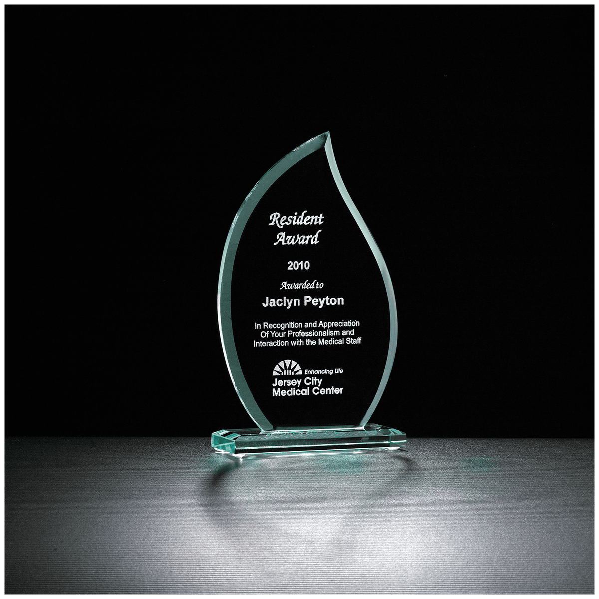 6 1/2" Flame Series Glass Award