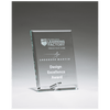 Clear Glass Award with Silver-Plated Easel Post