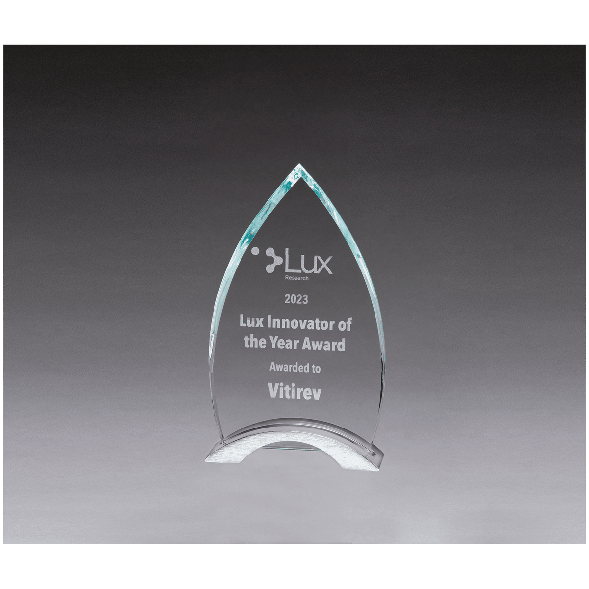 Thick Flame Series Clear Glass Top with Brushed Silver Aluminum Base
