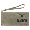 Wallet with Strap - Laserable Leatherette, Creekside Collection, 7 1/2" x 4"