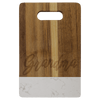 Acacia with Marble Accent Rectangle Cutting Board with Handle