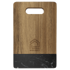 Acacia with Marble Accent Rectangle Cutting Board with Handle