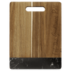 Acacia with Marble Accent Rectangle Cutting Board with Handle