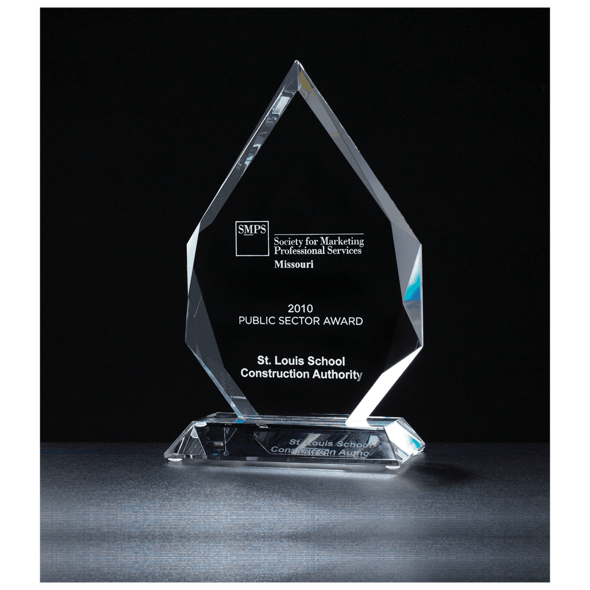 Flame Series Multi-Faceted Optical Crystal Award