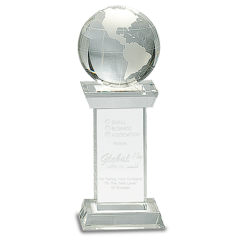 Crystal Globe on Clear Tower