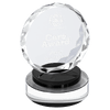 Round Facet Crystal Award on Round Base