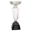 Clear Crystal Cup on Black Pedestal