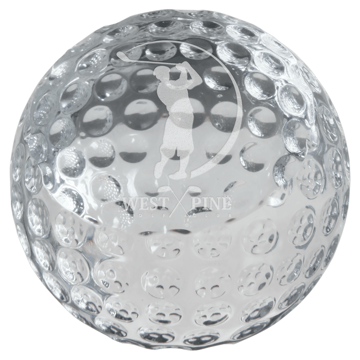 2 3/8" Crystal Golf Ball Paperweight