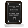 Black Floating Glass Standup Plaque