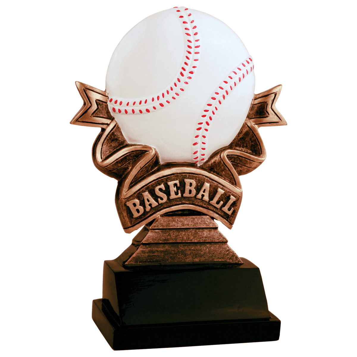 5 1/2" Baseball Ribbon Resin