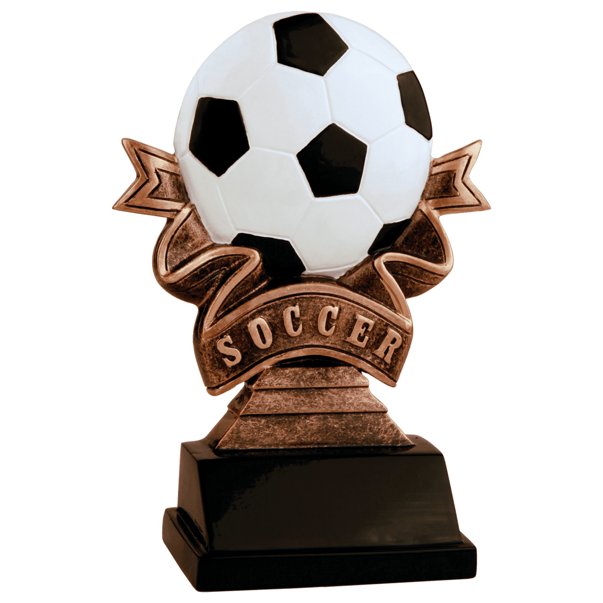 Soccer Ribbon Resin