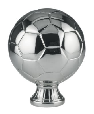 Silver Soccer Ball Resin