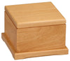Red Alder Pet Urn with Laserable Lid