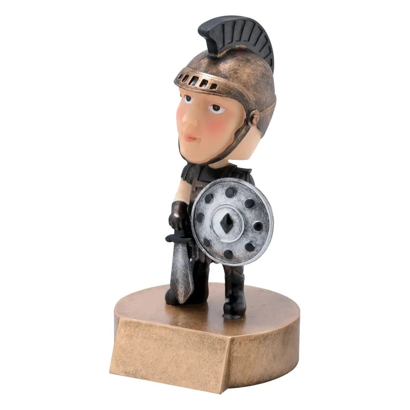 Mascot Bobble Head Spartan Trojan - 6"