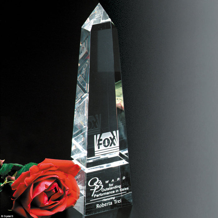 Pinnacle Peak 10 inch optical crystal award