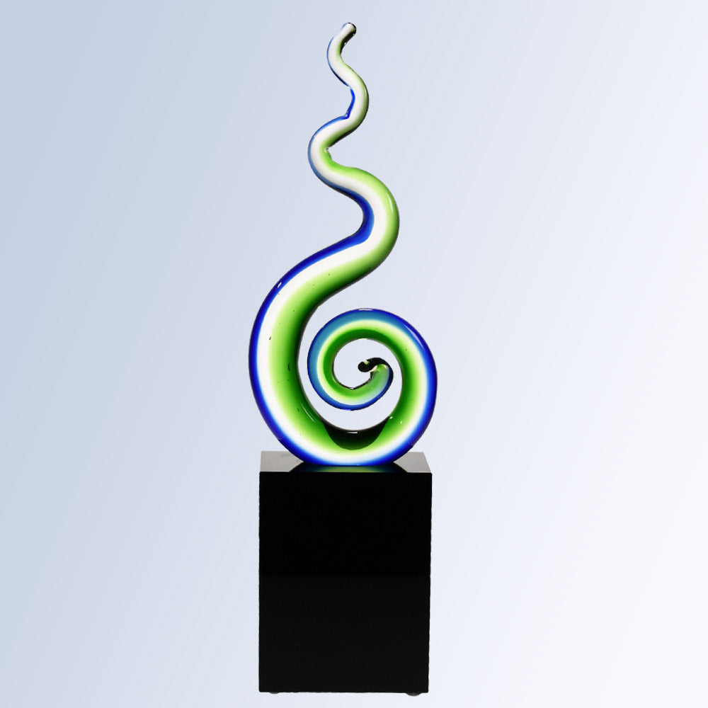 Green Spiral Art Glass Award