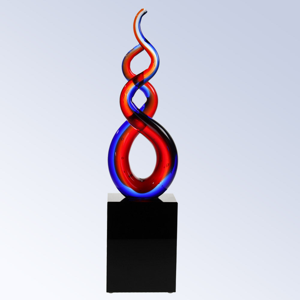 Patriotic Double Helix Art Glass Award