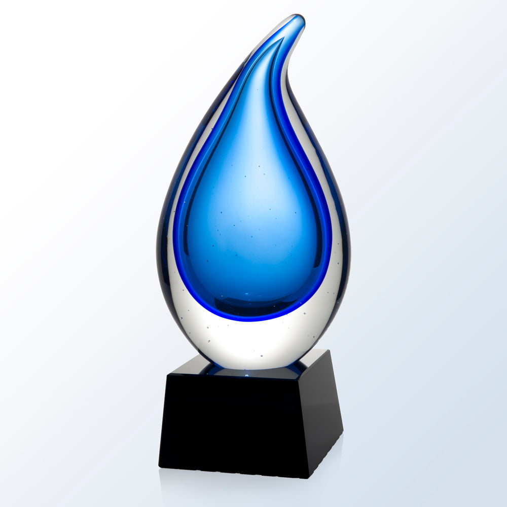 Rain Drop Art Glass Award