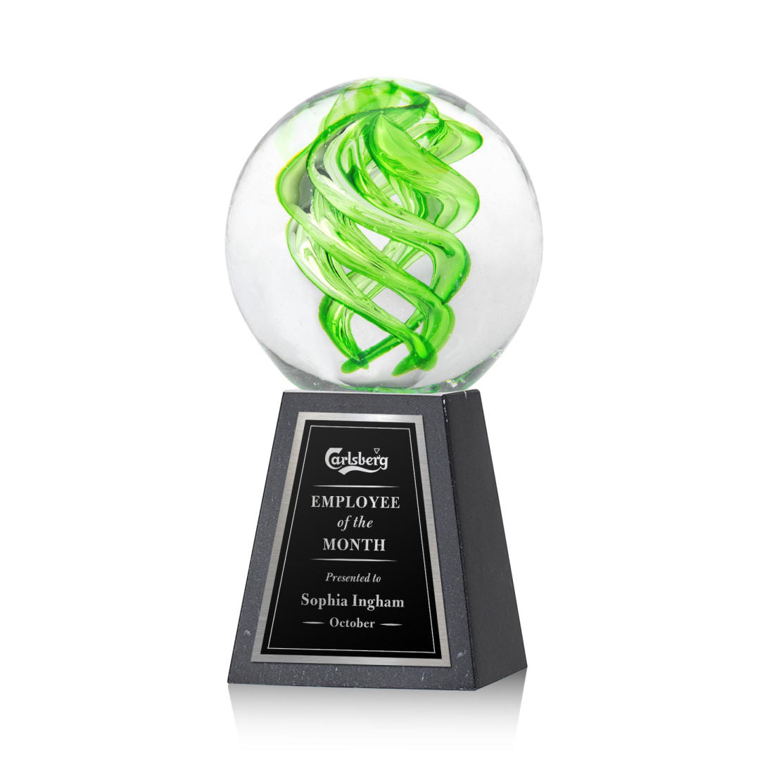 Vortex Award on Tall Marble Base - Black