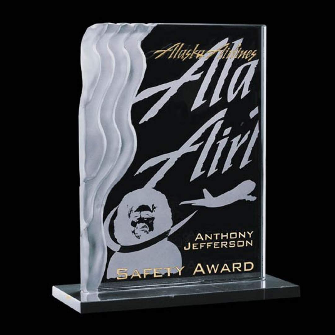 Wakefield Jade Crystal Award — Marble Base