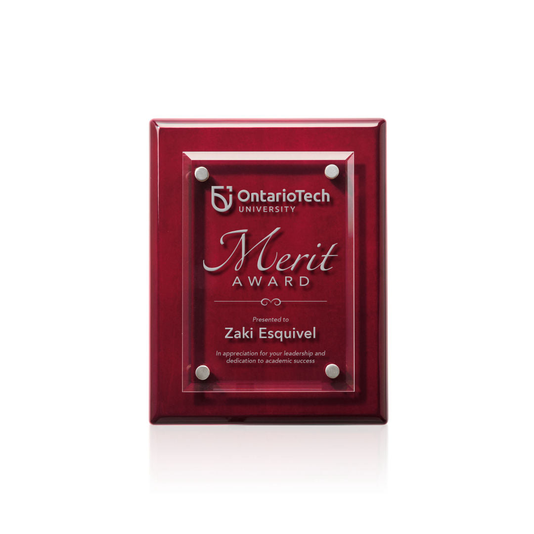 Caledon Plaque - Rosewood/Silver