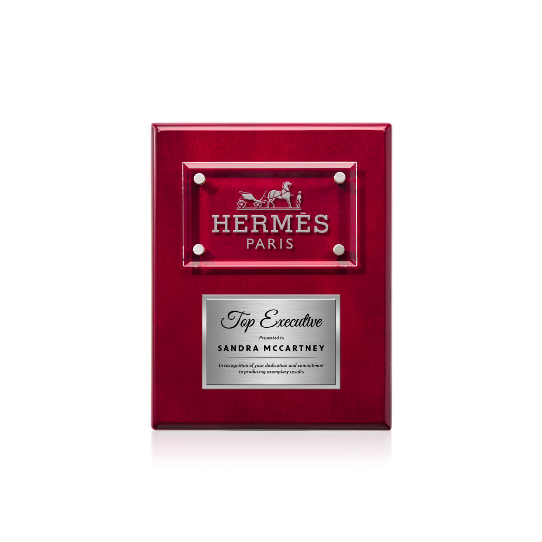 Gossamer Plaque - Rosewood/Silver