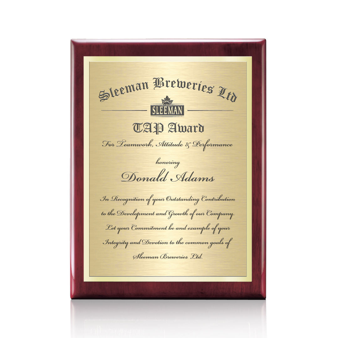 Oakleigh/TexEtch Plaque - Rosewood Finish