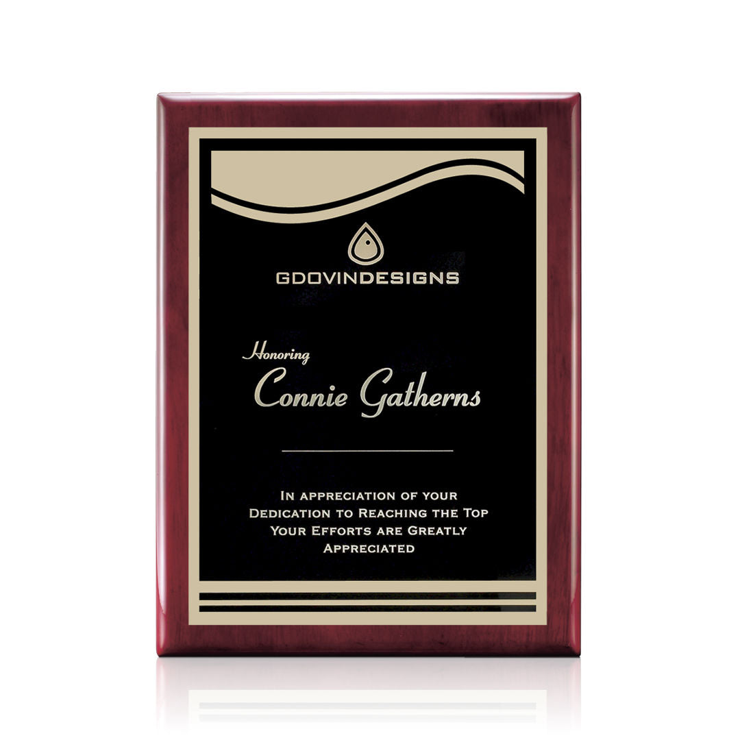 Oakleigh/Marietta Plaque - Rosewood/Black