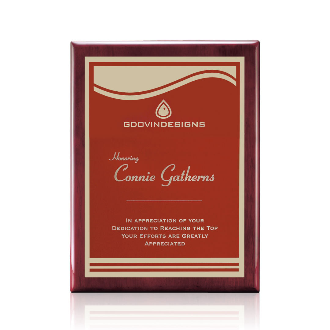 Oakleigh/Marietta Plaque - Rosewood/Red