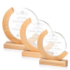 Sparta Starfire Crystal Award — Beechwood Frame