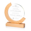 Sparta Starfire Crystal Award — Beechwood Frame