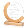 Sparta Starfire Crystal Award — Beechwood Frame