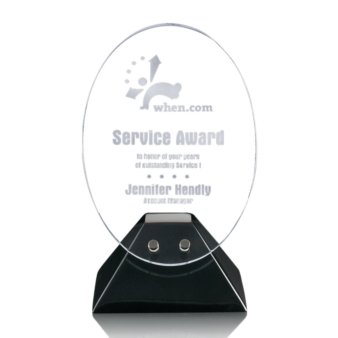Fresco Starfire Crystal Crescent Award