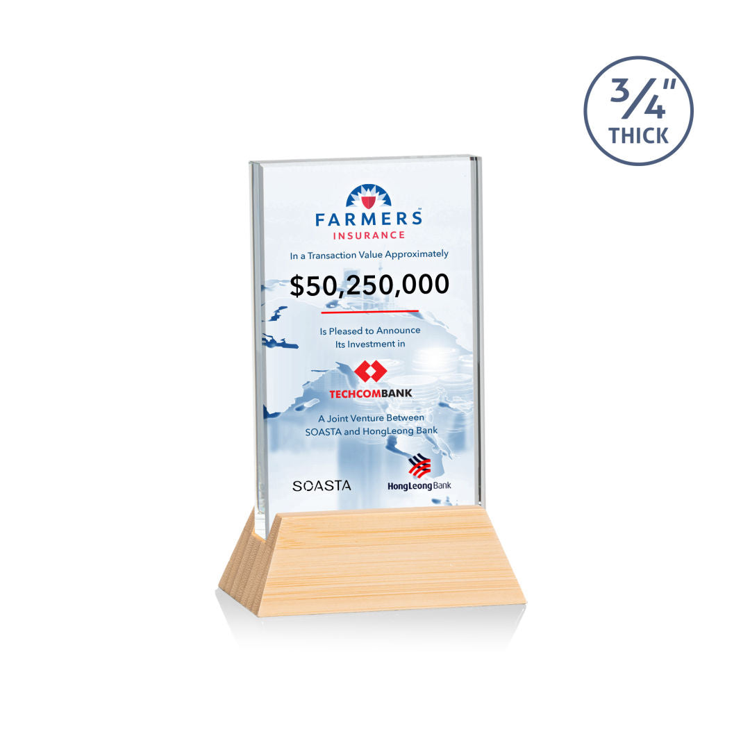 Walkerton VividPrint™ Award - Starfire/Bamboo (Vert)