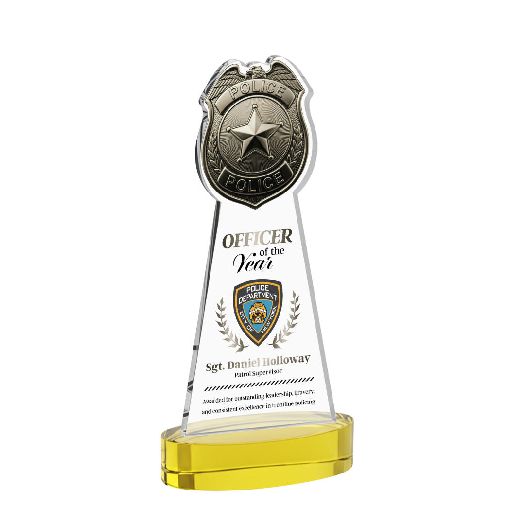 Police Badge VividPrint™ Award – Base & Size Options