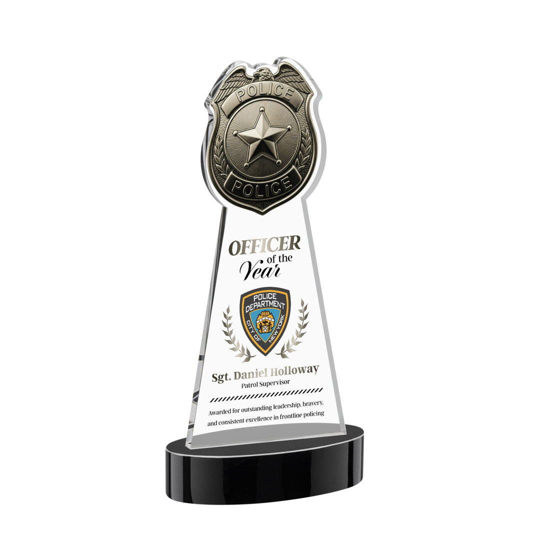 Police Badge VividPrint™ Award – Base & Size Options