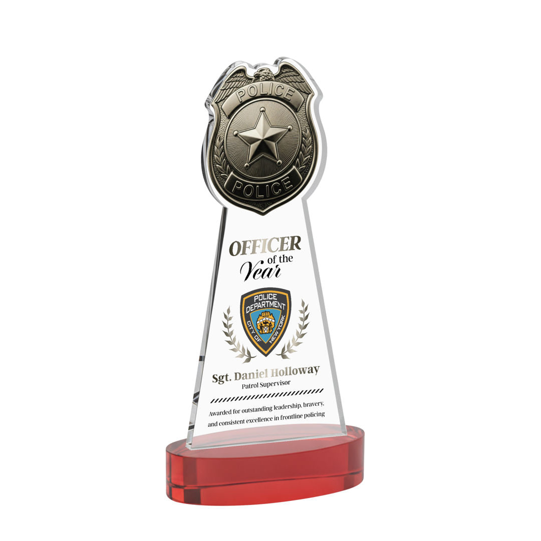Police Badge VividPrint™ Award on Alberton Base