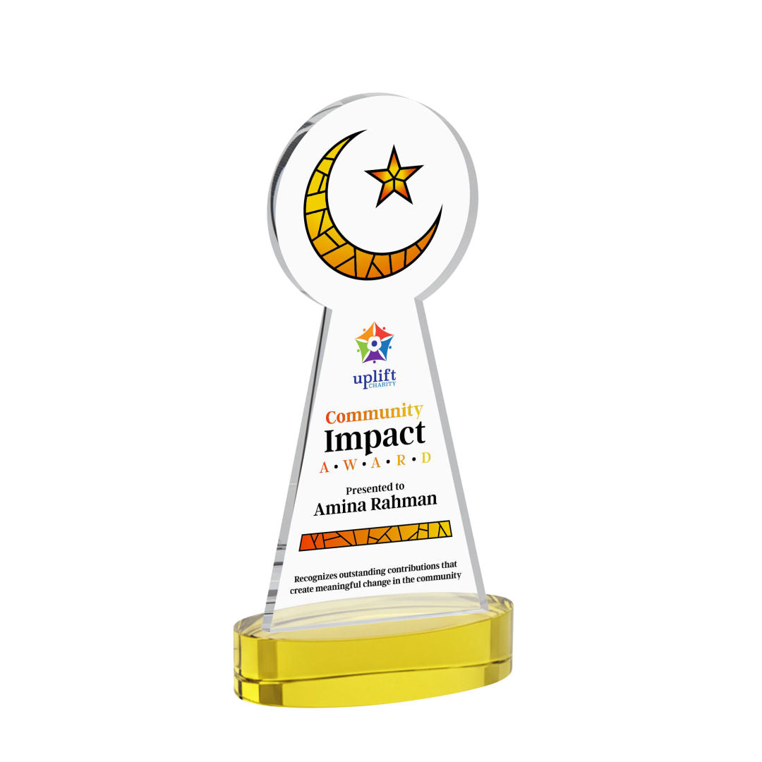 Crescent & Star VividPrint™ Award – Base & Size Options