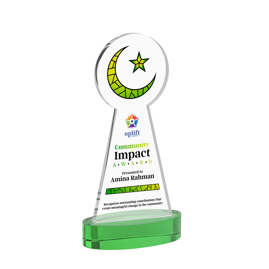 Crescent & Star VividPrint™ Award on Alberton Base