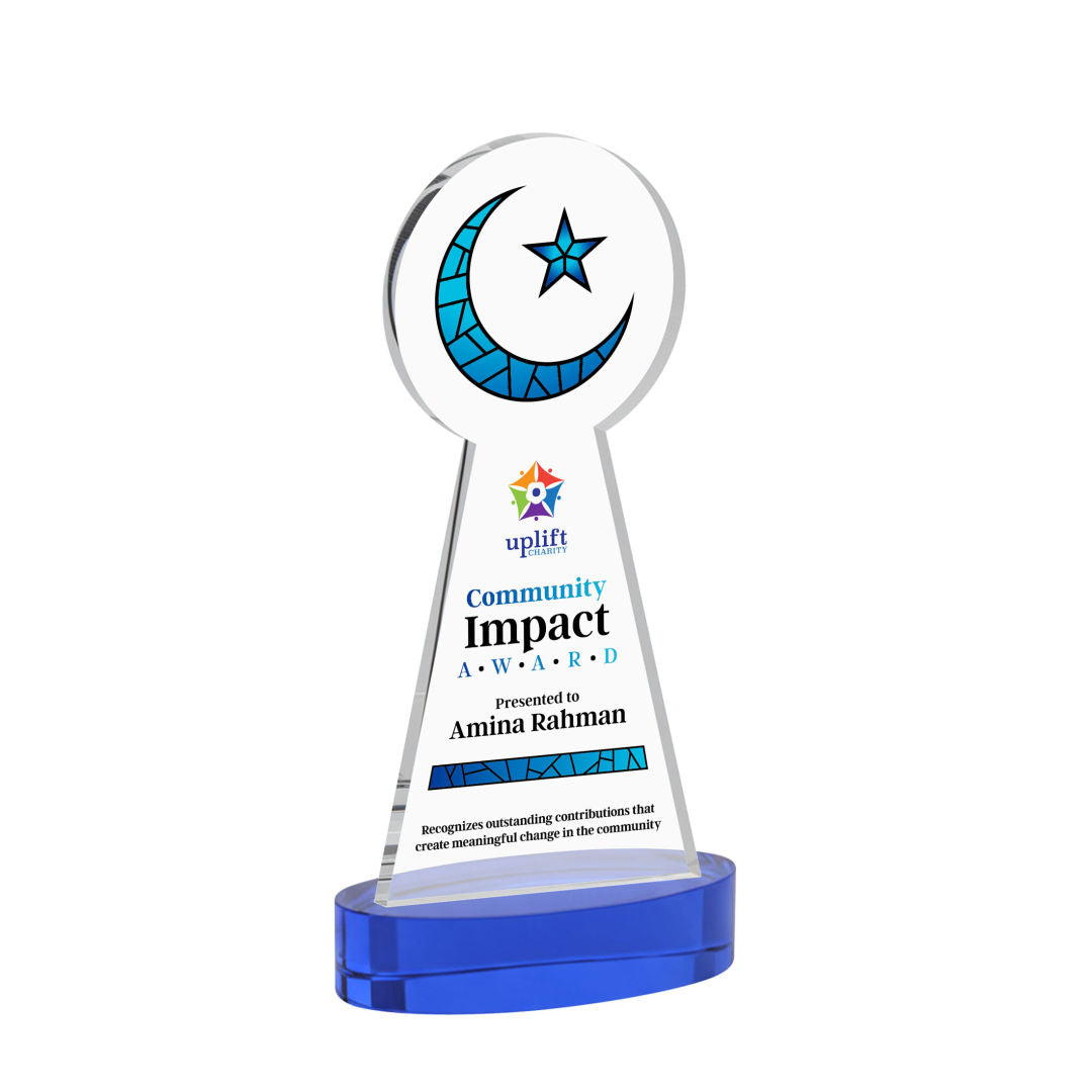 Crescent & Star VividPrint™ Award – Base & Size Options