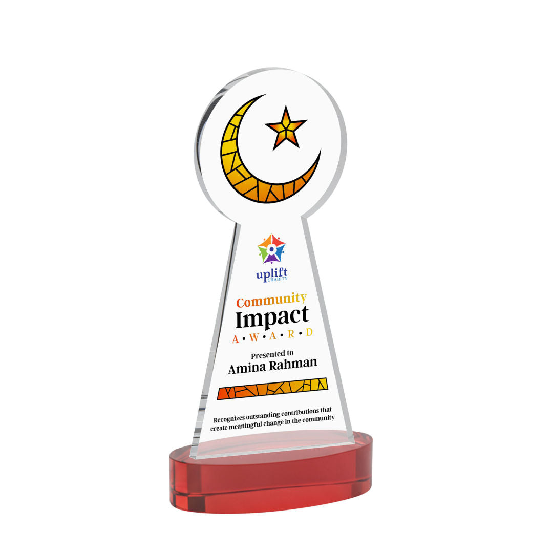 Crescent & Star VividPrint™ Award on Alberton Base