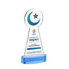 Crescent & Star VividPrint™ Award on Alberton Base-Sky Blue